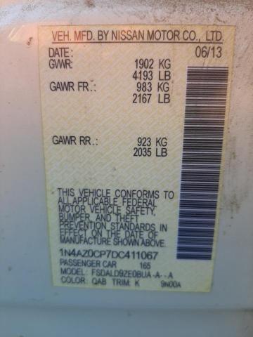 Photo 10 from auction – 2013 NISSAN LEAF S with VIN 1N4AZ0CP7DC411067