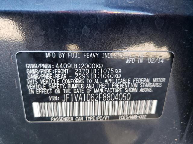Photo 10 from auction – 2015 SUBARU WRX PREMIU with VIN JF1VA1D62F8804050