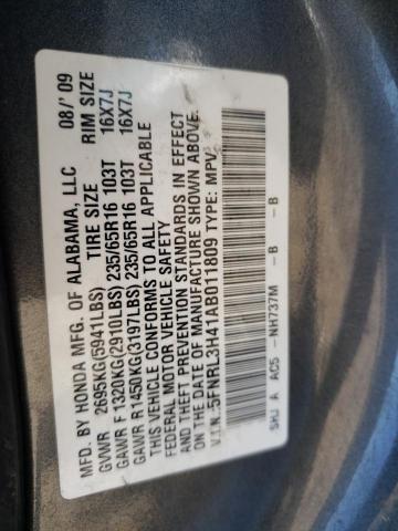 Photo 10 from auction – 2010 HONDA ODYSSEY EX with VIN 5FNRL3H41AB011809