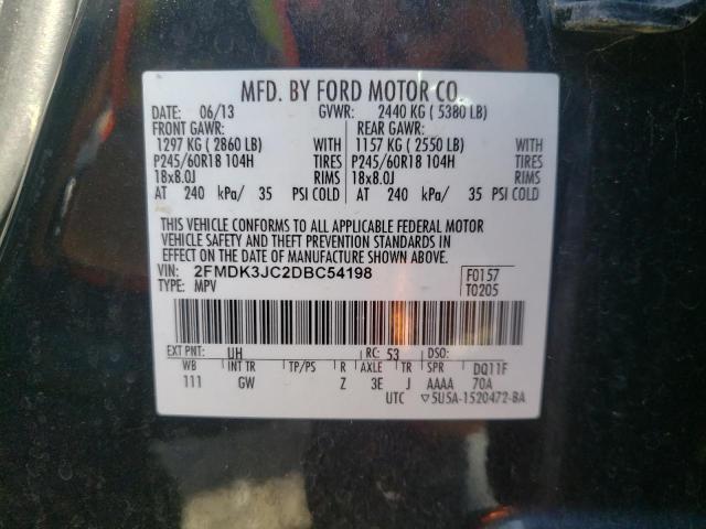 Photo 10 from auction – 2013 FORD EDGE SEL with VIN 2FMDK3JC2DBC54198