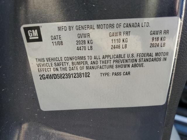 Photo 10 from auction – 2009 BUICK LACROSSE C with VIN 2G4WD582391238102