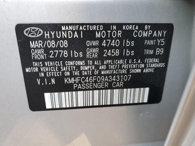 Photo 10 from auction – 2009 HYUNDAI AZERA SE with VIN KMHFC46F09A343107