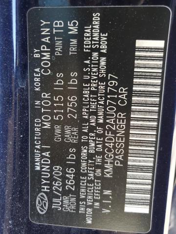 Photo 10 from auction – 2010 HYUNDAI GENESIS 4. with VIN KMHGC4DF2AU071797