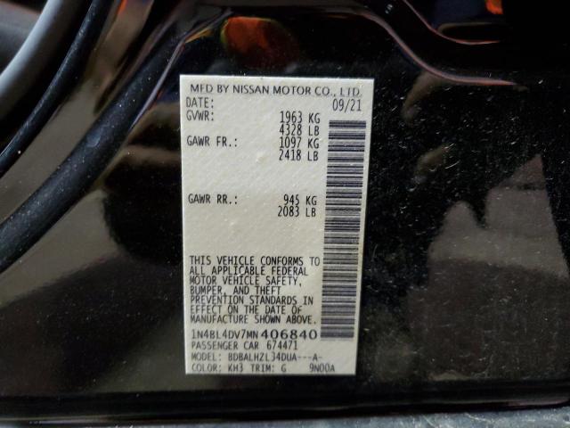 Photo 10 from auction – 2021 NISSAN ALTIMA SV with VIN 1N4BL4DV7MN406840