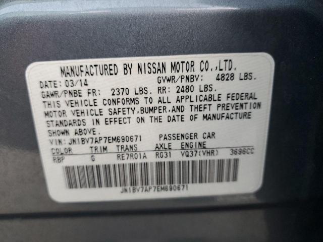 Photo 10 from auction – 2014 INFINITI Q50 BASE with VIN JN1BV7AP7EM690671