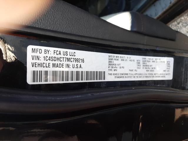 Photo 10 from auction – 2021 DODGE DURANGO R/ with VIN 1C4SDHCT7MC799216