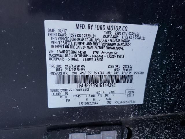Photo 10 from auction – 2017 FORD TAURUS LIM with VIN 1FAHP2F85HG144398