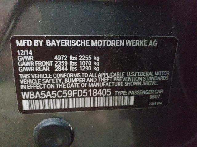 Photo 10 from auction – 2015 BMW 528 I with VIN WBA5A5C59FD518405