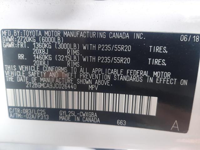 Photo 10 from auction – 2018 LEXUS RX 450H BA with VIN 2T2BGMCA9JC026440
