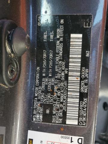 Photo 10 from auction – 2016 TOYOTA 4RUNNER SR with VIN JTEZU5JR0G5121691
