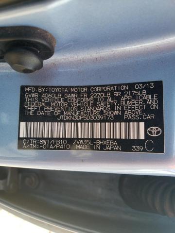 Photo 10 from auction – 2013 TOYOTA PRIUS PLUG with VIN JTDKN3DP5D3039173