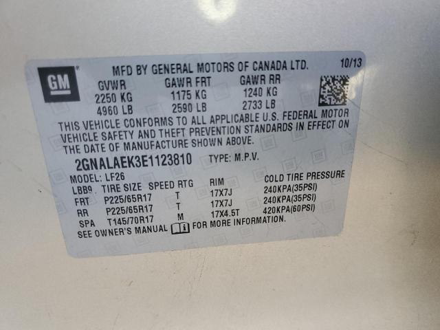 Photo 10 from auction – 2014 CHEVROLET EQUINOX LS with VIN 2GNALAEK3E1123810