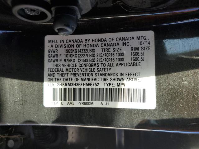 Photo 10 from auction – 2014 HONDA CR-V LX with VIN 2HKRM3H36EH566752