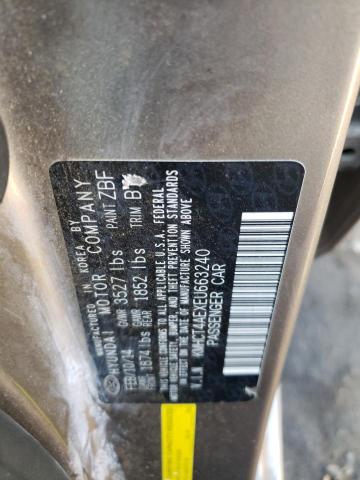 Photo 10 from auction – 2014 HYUNDAI ACCENT GLS with VIN KMHCT4AEXEU663240