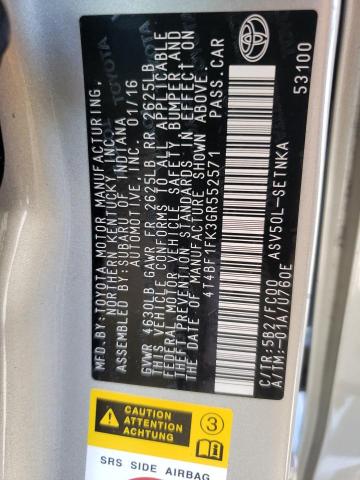 Photo 10 from auction – 2016 TOYOTA CAMRY LE with VIN 4T4BF1FK3GR552571