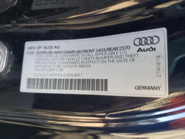 Photo 10 from auction – 2010 AUDI A5 PREMIUM with VIN WAULFAFR9AA006881