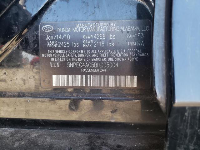 Photo 10 from auction – 2011 HYUNDAI SONATA SE with VIN 5NPEC4AC5BH005004