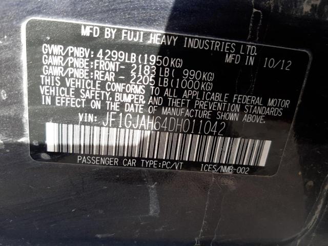 Photo 10 from auction – 2013 SUBARU IMPREZA LI with VIN JF1GJAH64DH011042