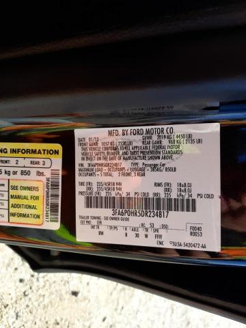 Photo 10 from auction – 2013 FORD FUSION SE with VIN 3FA6P0HR5DR234817