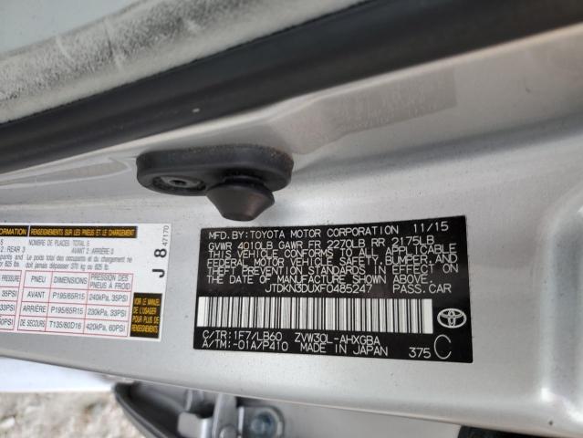 Photo 10 from auction – 2015 TOYOTA PRIUS with VIN JTDKN3DUXF0485247