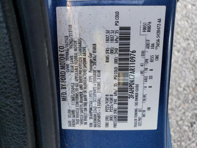 Photo 10 from auction – 2010 FORD FUSION SPO with VIN 3FAHP0KC7AR110976