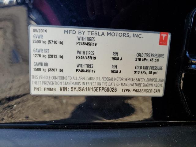 Photo 10 from auction – 2014 TESLA MODEL S with VIN 5YJSA1H15EFP50026
