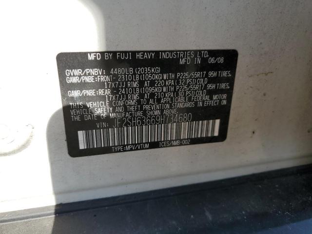 Photo 10 from auction – 2009 SUBARU FORESTER 2 with VIN JF2SH63669H734680
