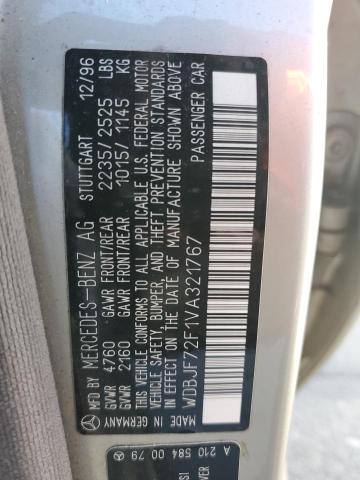Photo 10 from auction – 1997 MERCEDES-BENZ 420-CLASS with VIN WDBJF72F1VA321767