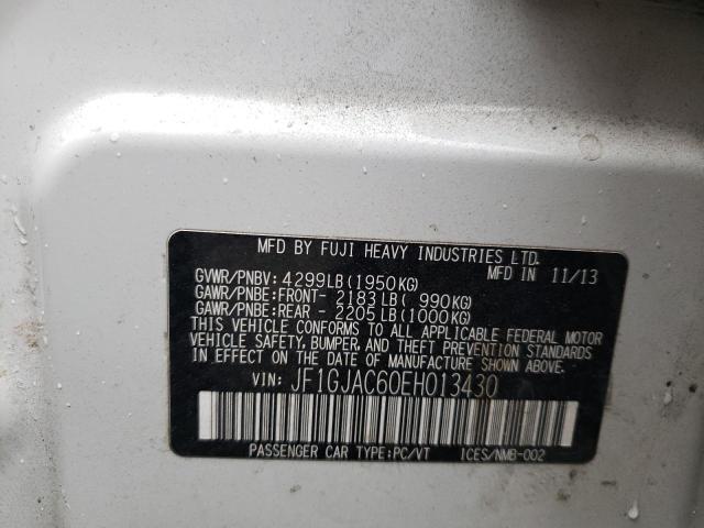 Photo 10 from auction – 2014 SUBARU IMPREZA PR with VIN JF1GJAC60EH013430