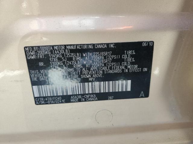 Photo 10 from auction – 2010 TOYOTA RAV4 with VIN 2T3ZF4DV3AW040427