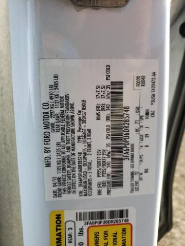 Photo 10 from auction – 2013 FORD FUSION SE with VIN 3FA6P0PU6DR285748