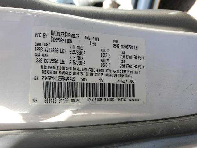 Photo 10 from auction – 2005 DODGE GRAND CARA with VIN 2D4GP44L25R404469
