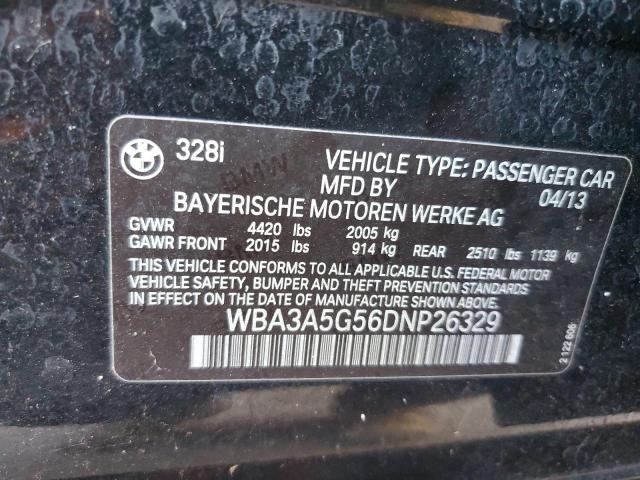 Photo 10 from auction – 2013 BMW 328 I with VIN WBA3A5G56DNP26329