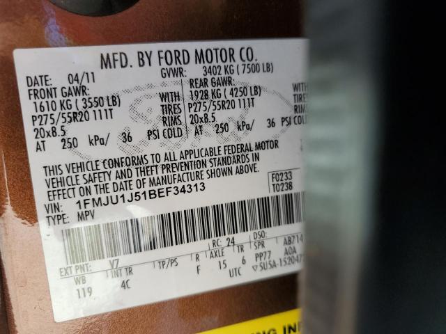 Photo 10 from auction – 2011 FORD EXPEDITION with VIN 1FMJU1J51BEF34313