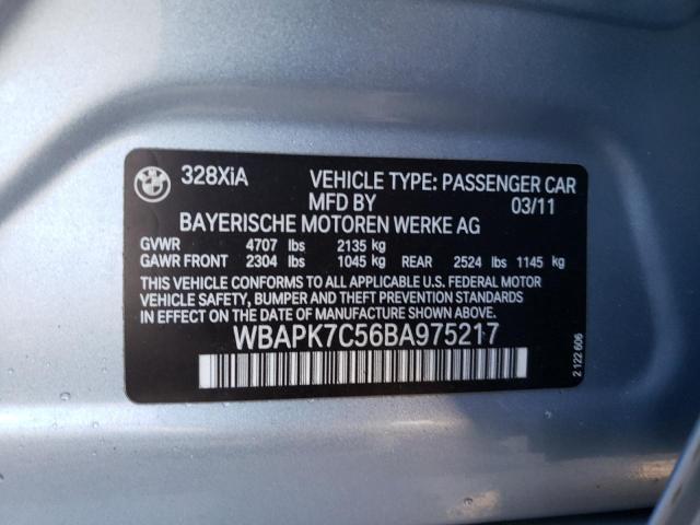 Photo 10 from auction – 2011 BMW 328 XI with VIN WBAPK7C56BA975217