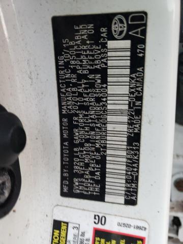 Photo 10 from auction – 2016 TOYOTA COROLLA L with VIN 2T1BURHE0GC534004
