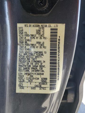 Photo 10 from auction – 2000 NISSAN FRONTIER C with VIN 1N6ED27Y1YC362640