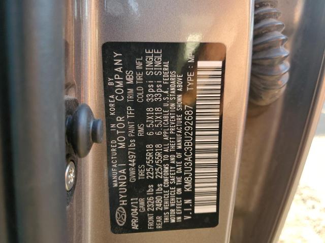 Photo 10 from auction – 2011 HYUNDAI TUCSON GLS with VIN KM8JU3AC3BU292687