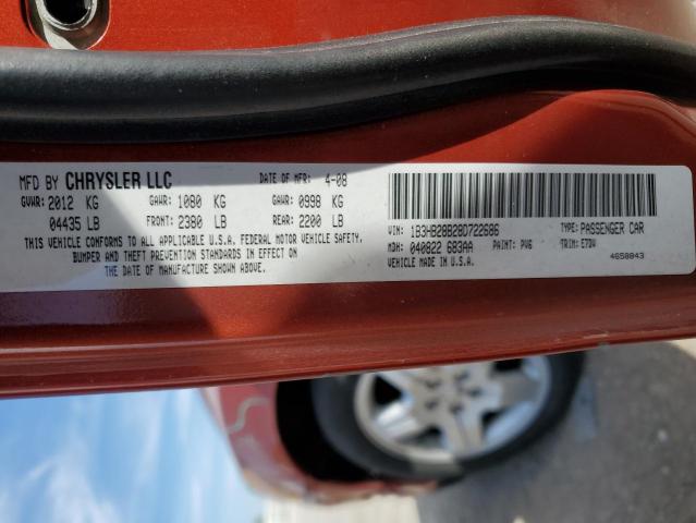 Photo 10 from auction – 2008 DODGE CALIBER with VIN 1B3HB28B28D722686