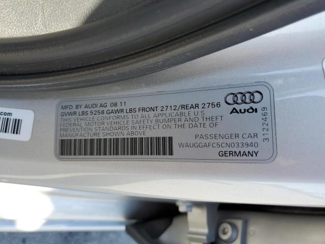 Photo 10 from auction – 2012 AUDI A6 PREMIUM with VIN WAUGGAFC5CN033940