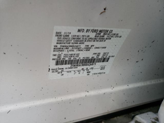 صورة رقم 10 من المزاد - 2019 FORD FLEX SEL مع VIN 2FMHK6C88KBA36873