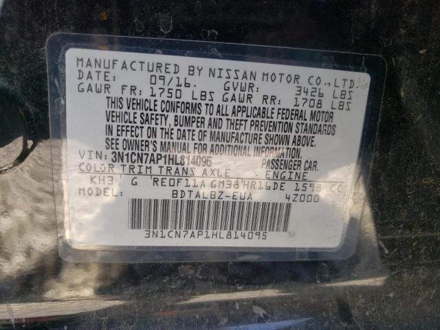 Photo 10 from auction – 2017 NISSAN VERSA S with VIN 3N1CN7AP1HL814095