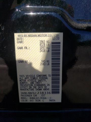 Photo 10 from auction – 2020 NISSAN ALTIMA S with VIN 1N4BL4BV3LC238336