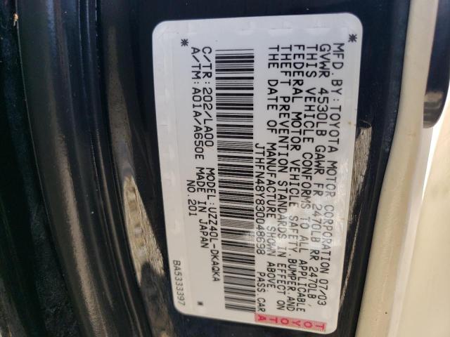 Photo 10 from auction – 2003 LEXUS SC 430 with VIN JTHFN48Y830048698