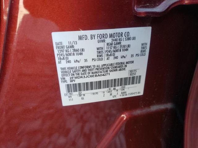 Photo 10 from auction – 2014 FORD EDGE SEL with VIN 2FMDK3JC6EBA04271