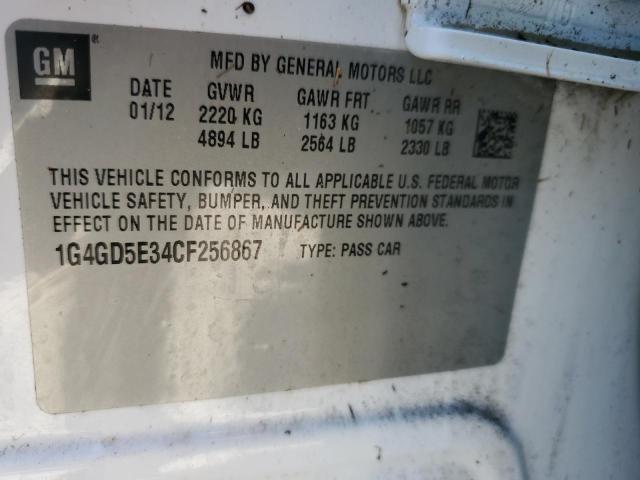 Фото 10 с аукциона – 2012 BUICK LACROSSE P с VIN 1G4GD5E34CF256867
