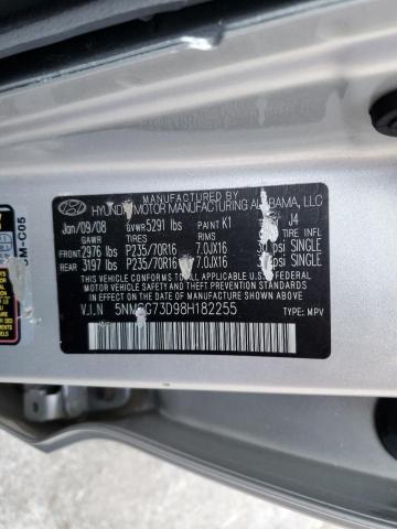 Photo 10 from auction – 2008 HYUNDAI SANTA FE G with VIN 5NMSG73D98H182255