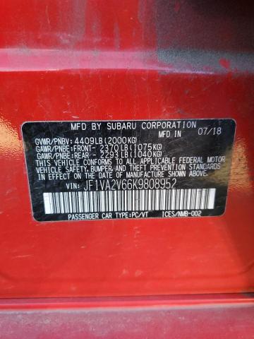 Photo 10 from auction – 2019 SUBARU WRX STI LI with VIN JF1VA2V66K9808952