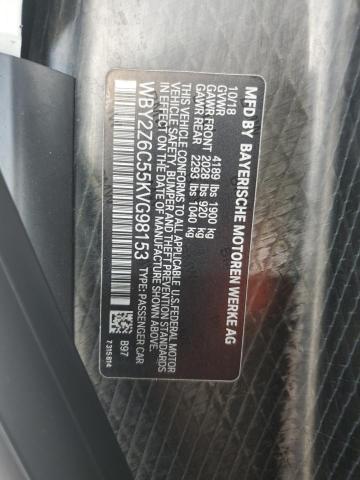 Photo 10 from auction – 2019 BMW I8 with VIN WBY2Z6C55KVG98153
