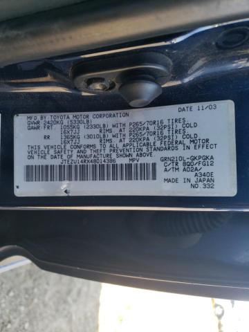 Photo 10 from auction – 2004 TOYOTA 4RUNNER SR with VIN JTEZU14RX48014386